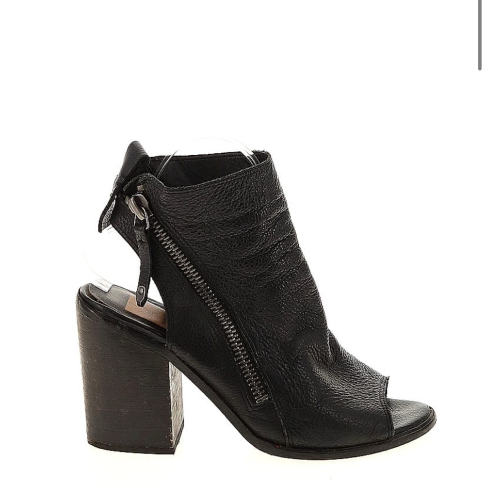 Dolce Vita Black Leather Block Heel